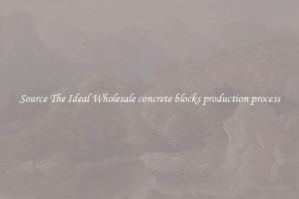 Source The Ideal Wholesale concrete blocks production process