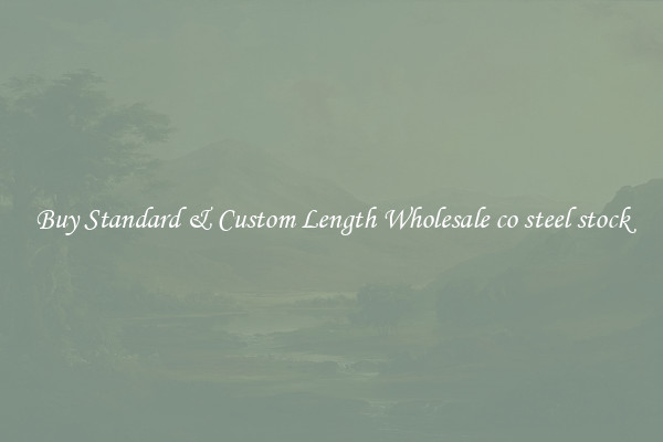 Buy Standard & Custom Length Wholesale co steel stock