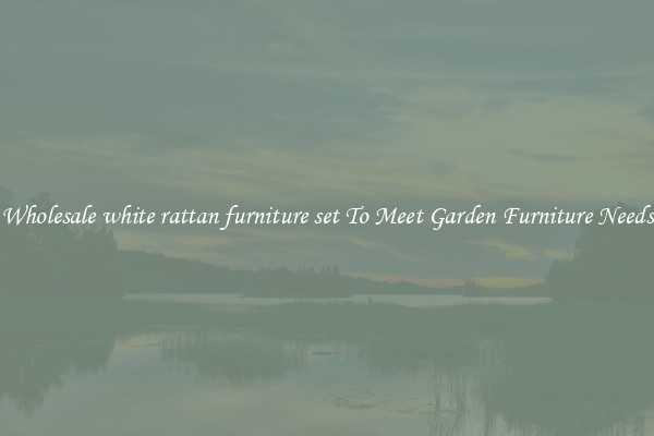 Wholesale white rattan furniture set To Meet Garden Furniture Needs