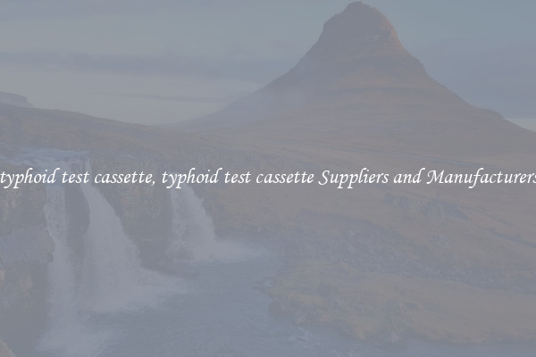 typhoid test cassette, typhoid test cassette Suppliers and Manufacturers