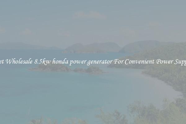 Get Wholesale 8.5kw honda power generator For Convenient Power Supply