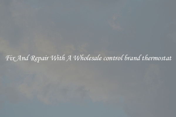 Fix And Repair With A Wholesale control brand thermostat